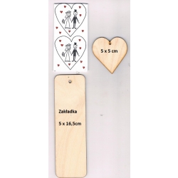 Chusteczka mini 21x21cm / Cena 1 sztuki / para młoda w sercu / -3373-